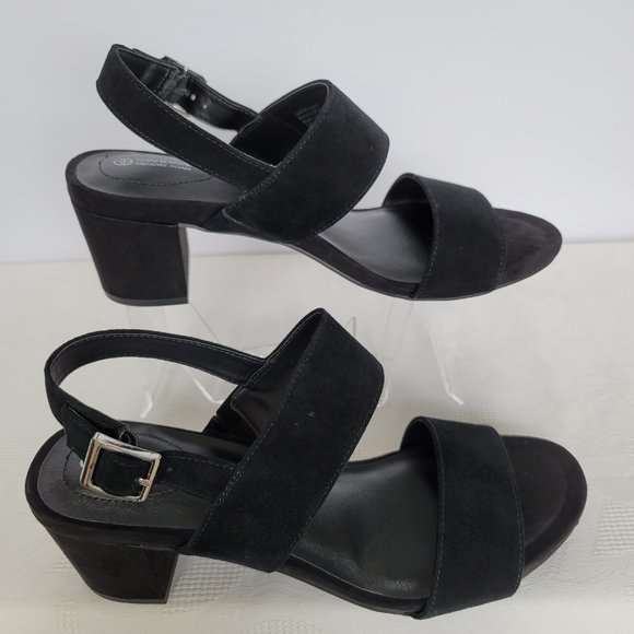 GIANI BERNINI Maggiee Suede Two-Strap Sandals- Black color- Women's Size 9M - Picture 10 of 15